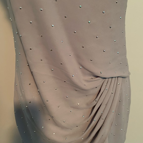 Express Woman’s One Shoulder Strap Silver Dress - Picture 7 of 8